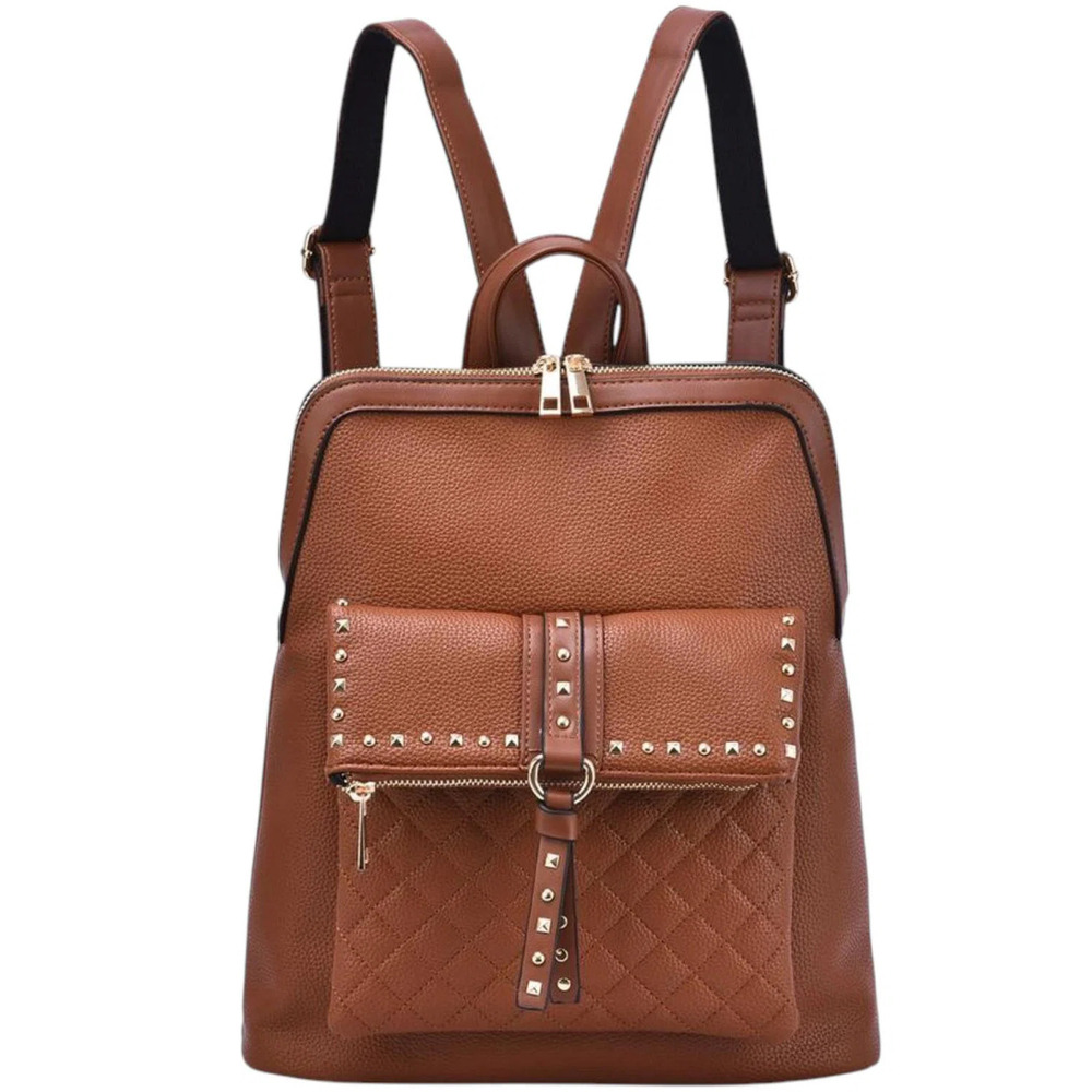 Mellow World Women's Rita Studded Backpack Brown